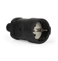 Штепсельное гнездо SBE-16-S03-bz (с/з черное ПВХ 16A 250B)