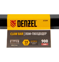 Лом-гвоздодер Denzel 900 мм шестигранный 19 мм окрашенный сталь 65 (25204)