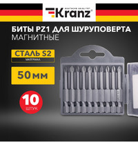 Бита для шуруповерта Kranz KR-92-0418 PZ1х50 мм 10 шт