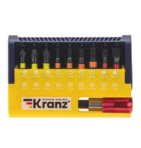 Набор бит с магнитным держателем Kranz KR-92-0465 (19 шт в пластиковом кейсе)