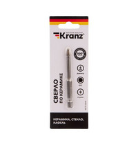 Сверло по стеклу и керамике 6 мм Kranz KR-91-0649 (4 грани шестигранный хвостовик)