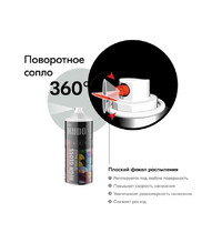 Эмаль аэрозольная универсальная Kudo Arte KU-A7035 520мл (быстросохнущая, высокоглянцевая, акриловая, светло-серая RAL7035)